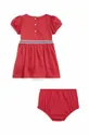 Haljina za bebe Polo Ralph Lauren crvena