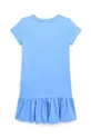 μπλε Παιδικό βαμβακερό φόρεμα Polo Ralph Lauren