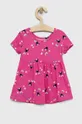 Dječja pamučna haljina GAP x Disney roza