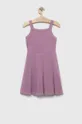 Dievčenské bavlnené šaty GAP fialová