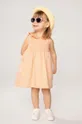 narančasta Pamučna haljina za bebe Coccodrillo Za djevojčice