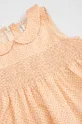 πορτοκαλί Βρεφικό βαμβακερό φόρεμα Coccodrillo