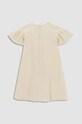 Dječja pamučna haljina Coccodrillo WC3128201DJG bež SS23