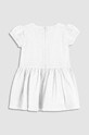 Detské bavlnené šaty Coccodrillo WC3128201EBG biela SS23