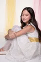biały Coccodrillo sukienka dziecięca Dziewczęcy