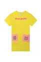 rumena Otroška bombažna obleka Marc Jacobs Dekliški