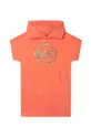 Otroška bombažna obleka Michael Kors oranžna