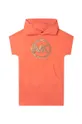Παιδικό βαμβακερό φόρεμα Michael Kors πορτοκαλί