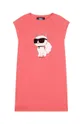 narančasta Dječja haljina Karl Lagerfeld Za djevojčice