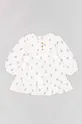 bijela Dječja pamučna haljina zippy Za djevojčice
