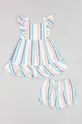 бірюзовий Дитяча бавовняна сукня zippy Для дівчаток