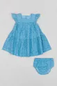 zippy vestito in cotone neonata blu