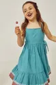 plava Dječja haljina s dodatkom lana zippy Za djevojčice