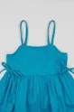 modrá Ľanové šaty pre deti zippy