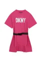 Παιδικό φόρεμα DKNY ροζ