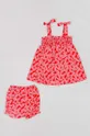 zippy sukienka bawełniana niemowlęca czerwony