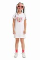 Desigual rochie din bumbac pentru copii mini alb 23SGVK09