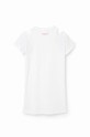 Desigual rochie din bumbac pentru copii alb 23SGVK09