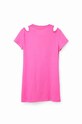 Desigual rochie din bumbac pentru copii roz 23SGVK09