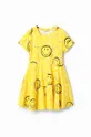 жовтий Дитяча бавовняна сукня Desigual Для дівчаток