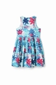 blu Desigual vestito di cotone bambina