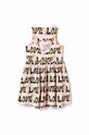 Дитяча бавовняна сукня Desigual рожевий 23SGVK11
