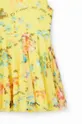 Παιδικό βαμβακερό φόρεμα Desigual κίτρινο