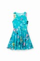 Desigual rochie din bumbac pentru copii 23SGVK21 turcoaz SS23