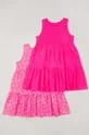 Παιδικό βαμβακερό φόρεμα zippy 2-pack ροζ