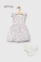 λευκό Βρεφικό βαμβακερό φόρεμα GAP Για κορίτσια
