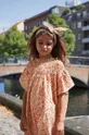 oranžová Dievčenské bavlnené šaty Konges Sløjd