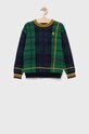 Tommy Hilfiger sweter bawełniany dziecięcy pozostałe zielony KB0KB07972.PPYX