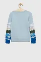 Παιδικό βαμβακερό πουλόβερ Guess μπλε