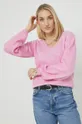 różowy JDY sweter z domieszką wełny Silja Damski