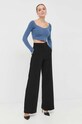 Πουλόβερ με προσθήκη μαλλιού Guess W3RR09.Z2QA0 μπλε SS23