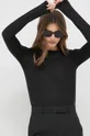 fekete Calvin Klein gyapjúkeverék pulóver