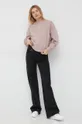 Bombažen pulover Calvin Klein Jeans roza