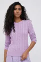 fialová Bavlněný svetr Polo Ralph Lauren