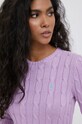 Polo Ralph Lauren sweter bawełniany 211891640 fioletowy