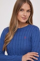 Βαμβακερό πουλόβερ Polo Ralph Lauren μπλε 211891640