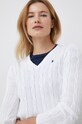 Βαμβακερό πουλόβερ Polo Ralph Lauren λευκό 211891641