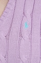 Βαμβακερό πουλόβερ Polo Ralph Lauren 211891641 μωβ