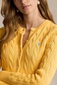 Bavlněný kardigan Polo Ralph Lauren žlutá 211891643