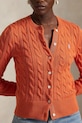 Polo Ralph Lauren kardigan bawełniany pomarańczowy 211891643