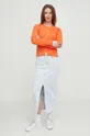 Βαμβακερή ζακέτα Polo Ralph Lauren πορτοκαλί