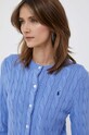 Хлопковый кардиган Polo Ralph Lauren голубой 211891643