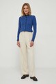 Бавовняний кардиган Polo Ralph Lauren 211891643 блакитний NC24