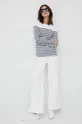 Βαμβακερή μπλούζα με μακριά μανίκια Lauren Ralph Lauren λευκό