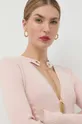 różowy Elisabetta Franchi kardigan z domieszką jedwabiu