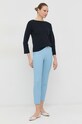 Marella pulover de bumbac 2333610834200 bleumarin SS23